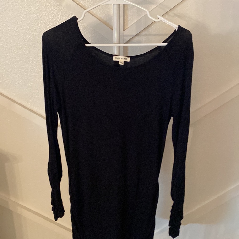 Black midi dress - Picture 2 of 4